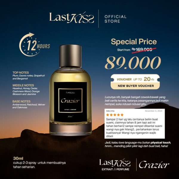 LastKiss Crazier - Fresh & Woody Perfume - Image 2